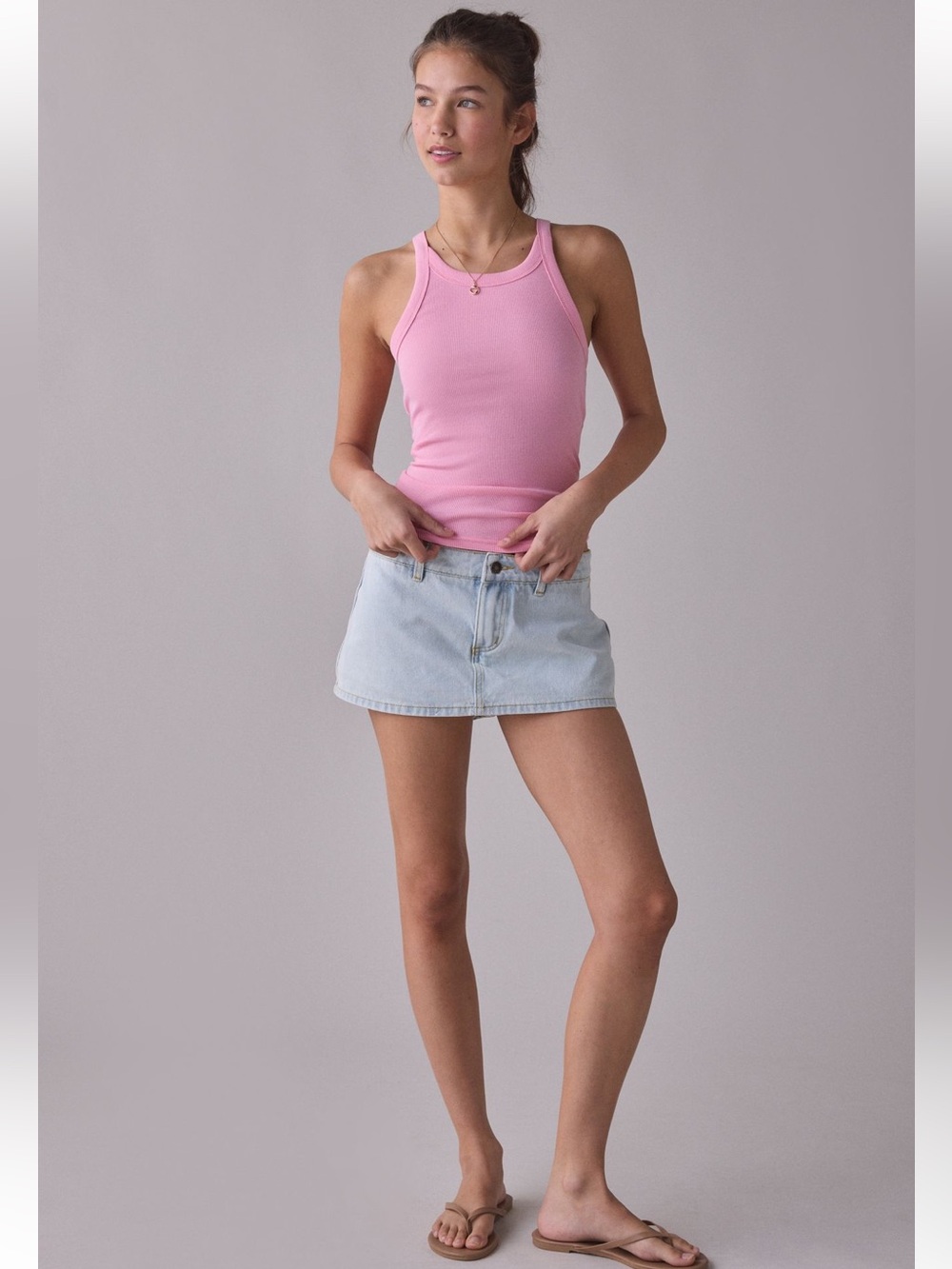 BDG Off-Duty Ribbed Round Neck Tank Top Size XS NWT